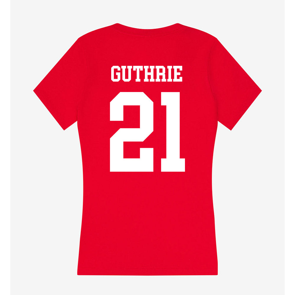 Nebraska - NCAA Football : Rex Guthrie - Women's V-Neck T-Shirt-1