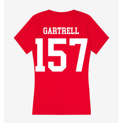 Nebraska - NCAA Wrestling : Dez Gartrell - Women's V-Neck T-Shirt-1
