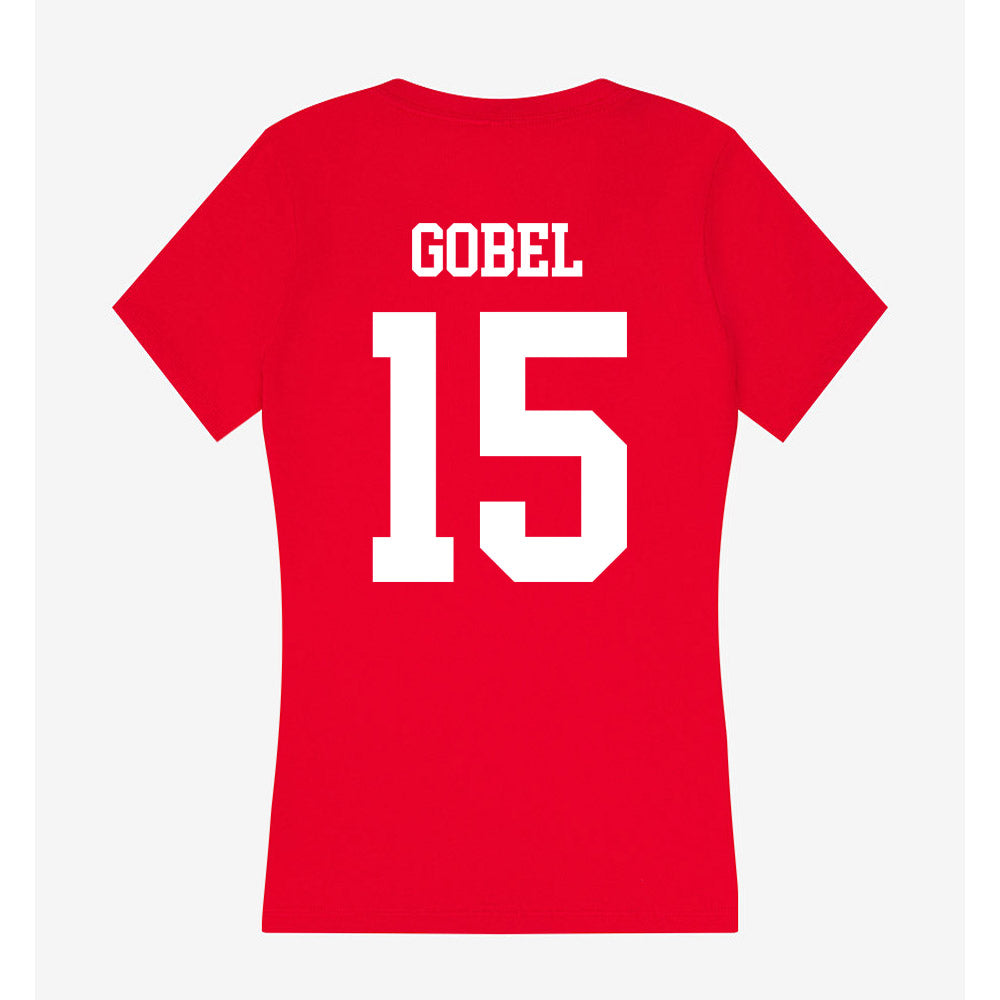 Nebraska - NCAA Women's Soccer : Alexa Gobel - Women's V-Neck T-Shirt-1