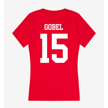 Nebraska - NCAA Women's Soccer : Alexa Gobel - Women's V-Neck T-Shirt-1