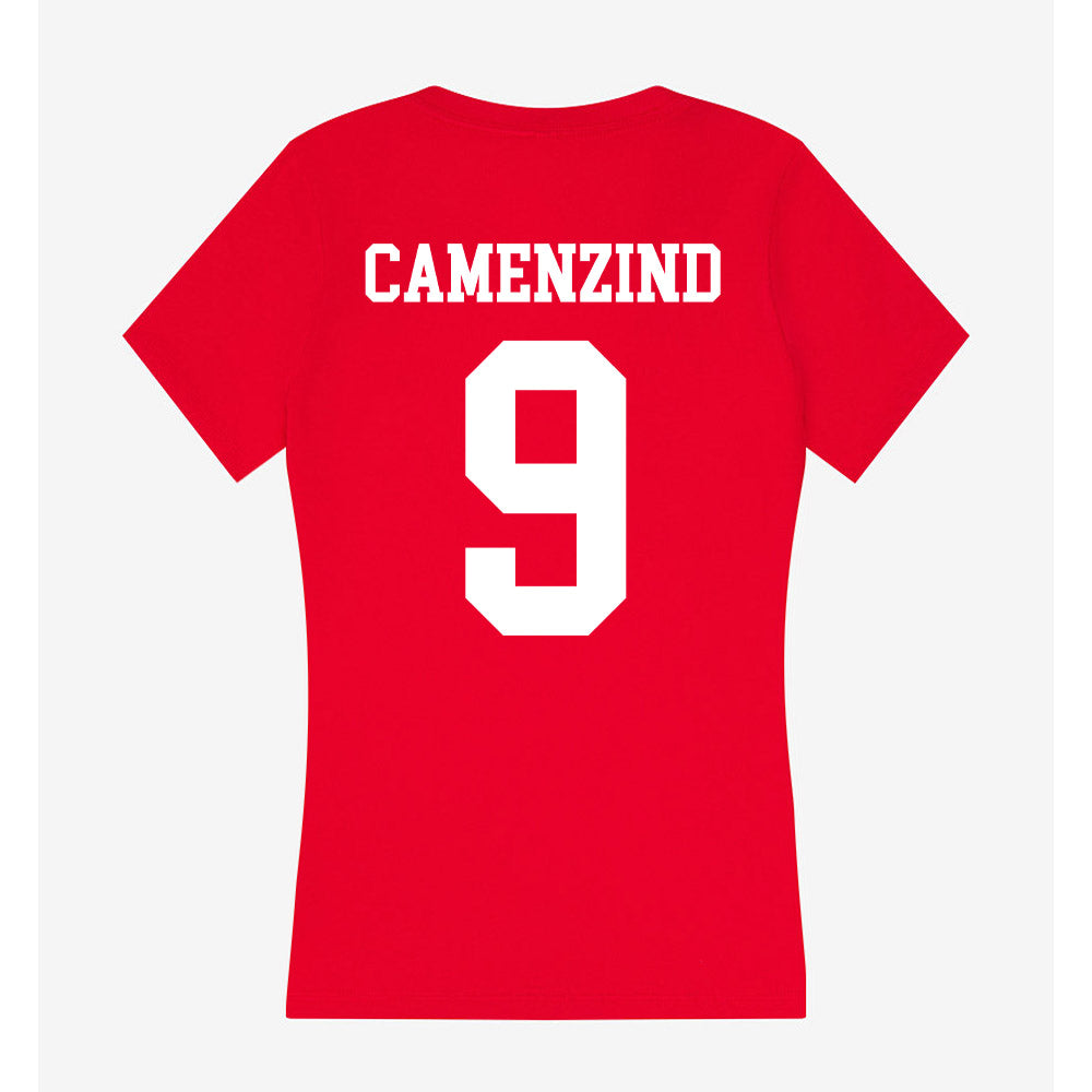 Nebraska - NCAA Softball : Hannah Camenzind - Women's V-Neck T-Shirt-1