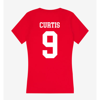 Nebraska - NCAA Men's Basketball : Leo Curtis - Classic Shersey Women's V-Neck T-Shirt-1