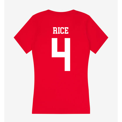 Nebraska - NCAA Men's Basketball : Colin Rice - Women's V-Neck T-Shirt-1
