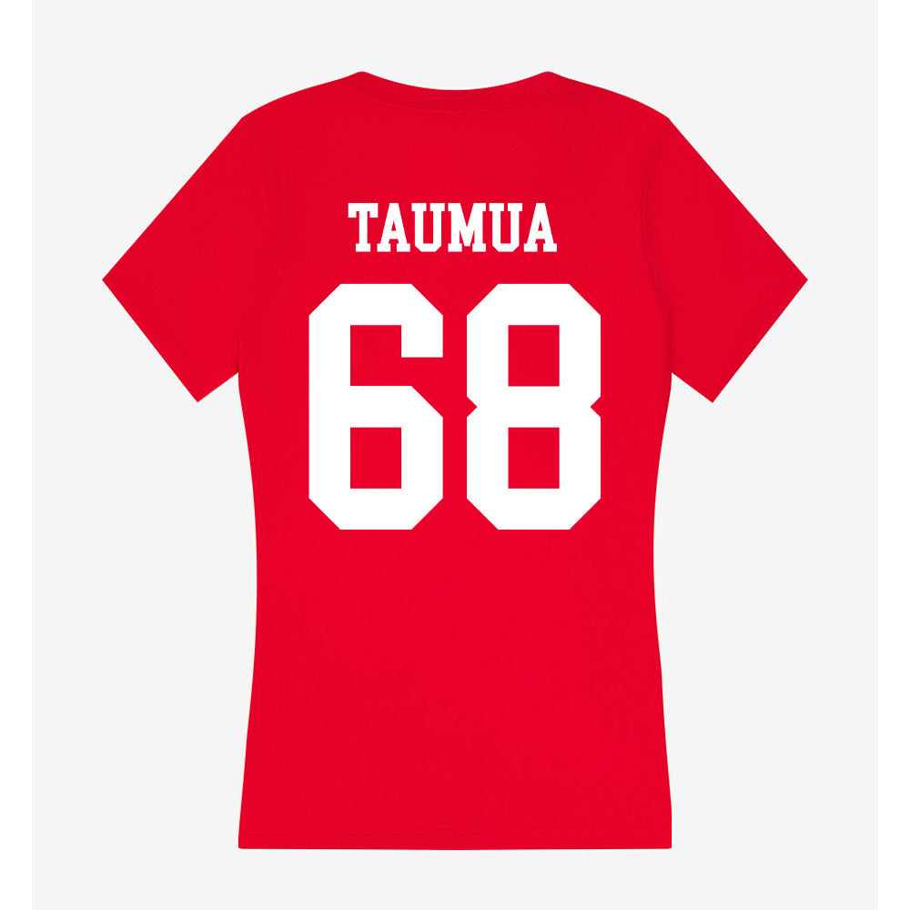 Nebraska - NCAA Football : Preston Taumua - Women's V-Neck T-Shirt-1