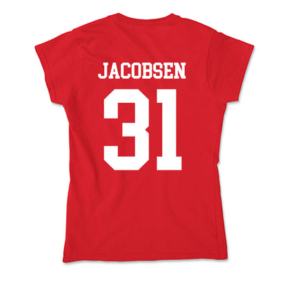 Nebraska - NCAA Men's Basketball : Cale Jacobsen - Classic Shersey Soft Style Women’s T-Shirt-1