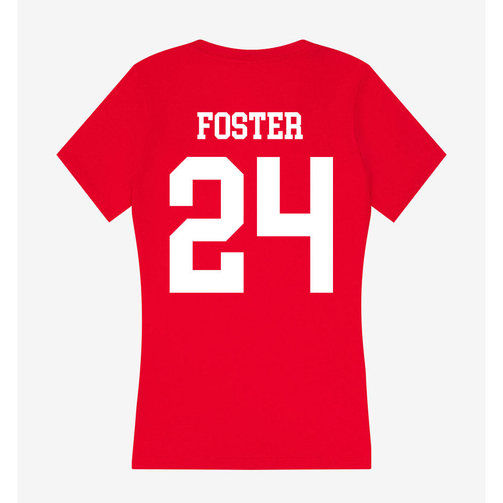Nebraska - NCAA Football : Dexter Foster - Women's V-Neck T-Shirt-1