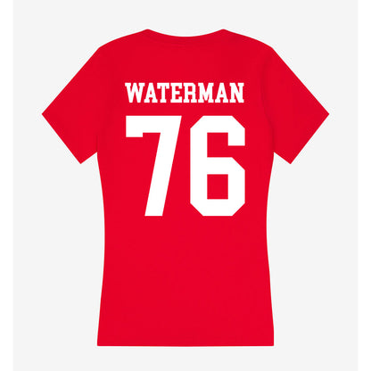 Nebraska - NCAA Football : Rex Waterman - Women's V-Neck T-Shirt-1