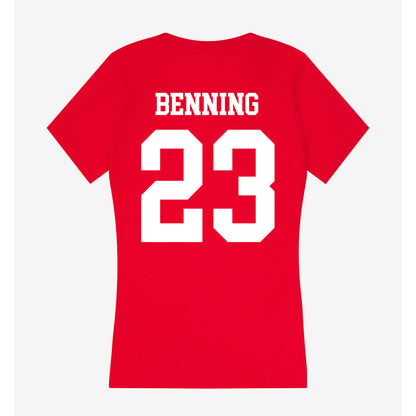 Nebraska - NCAA Football : Caleb Benning - Classic Shersey Women's V-Neck T-Shirt-1