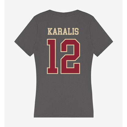 Boston College - NCAA Men's Soccer : Alexi Karalis - Women's V-Neck T-Shirt-1