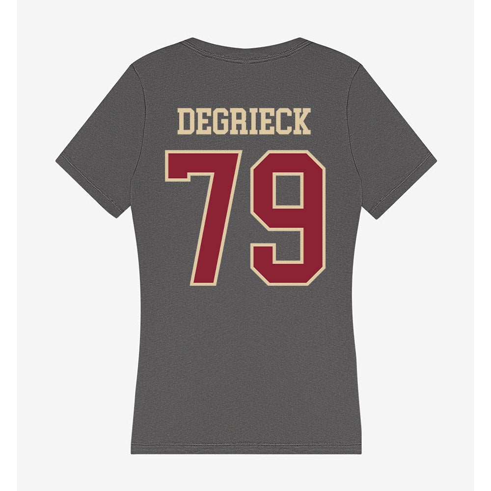 Boston College - NCAA Football : Alex Degrieck - Women's V-Neck T-Shirt-1