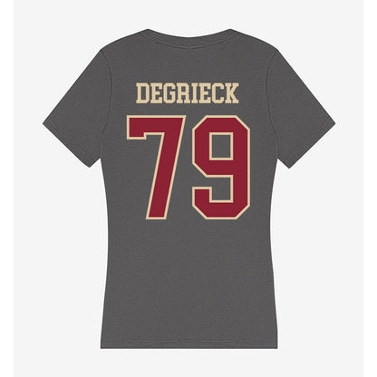 Boston College - NCAA Football : Alex Degrieck - Women's V-Neck T-Shirt-1