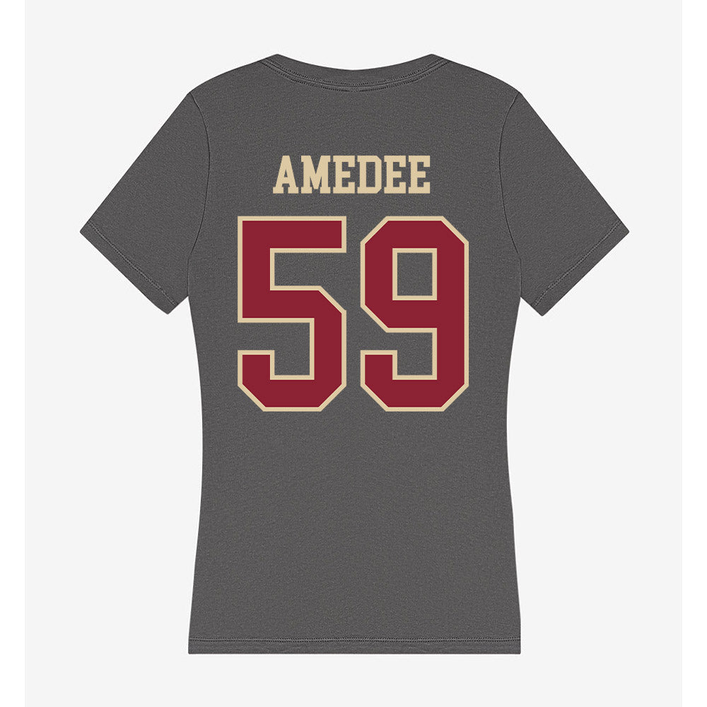 Boston College - NCAA Football : Micah Amedee - Women's V-Neck T-Shirt-1