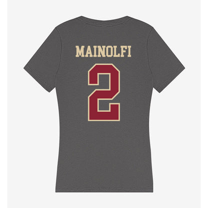 Boston College - NCAA Baseball : Ty Mainolfi - Women's V-Neck T-Shirt-1