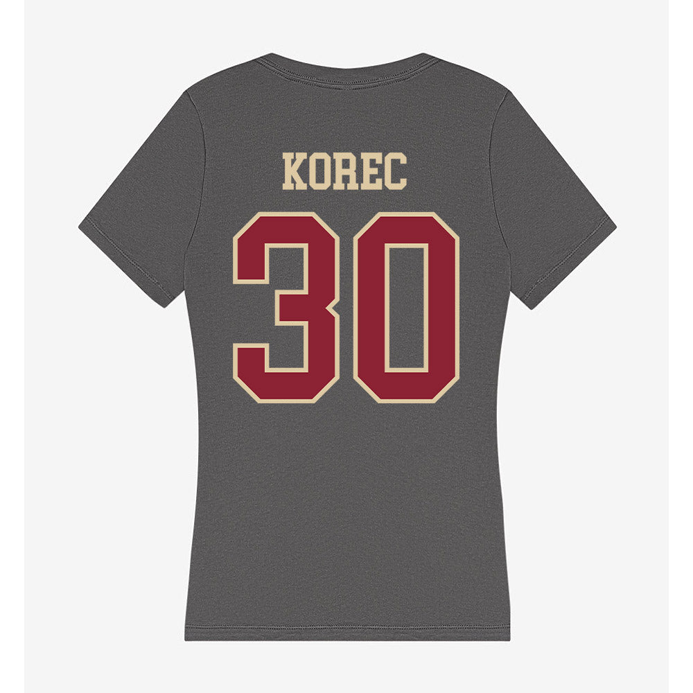 Boston College - NCAA Men's Ice Hockey : Jan Korec - Women's V-Neck T-Shirt-1