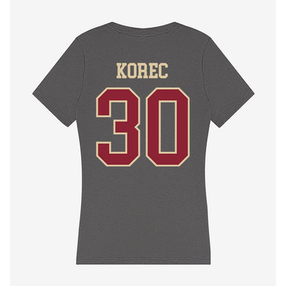 Boston College - NCAA Men's Ice Hockey : Jan Korec - Women's V-Neck T-Shirt-1