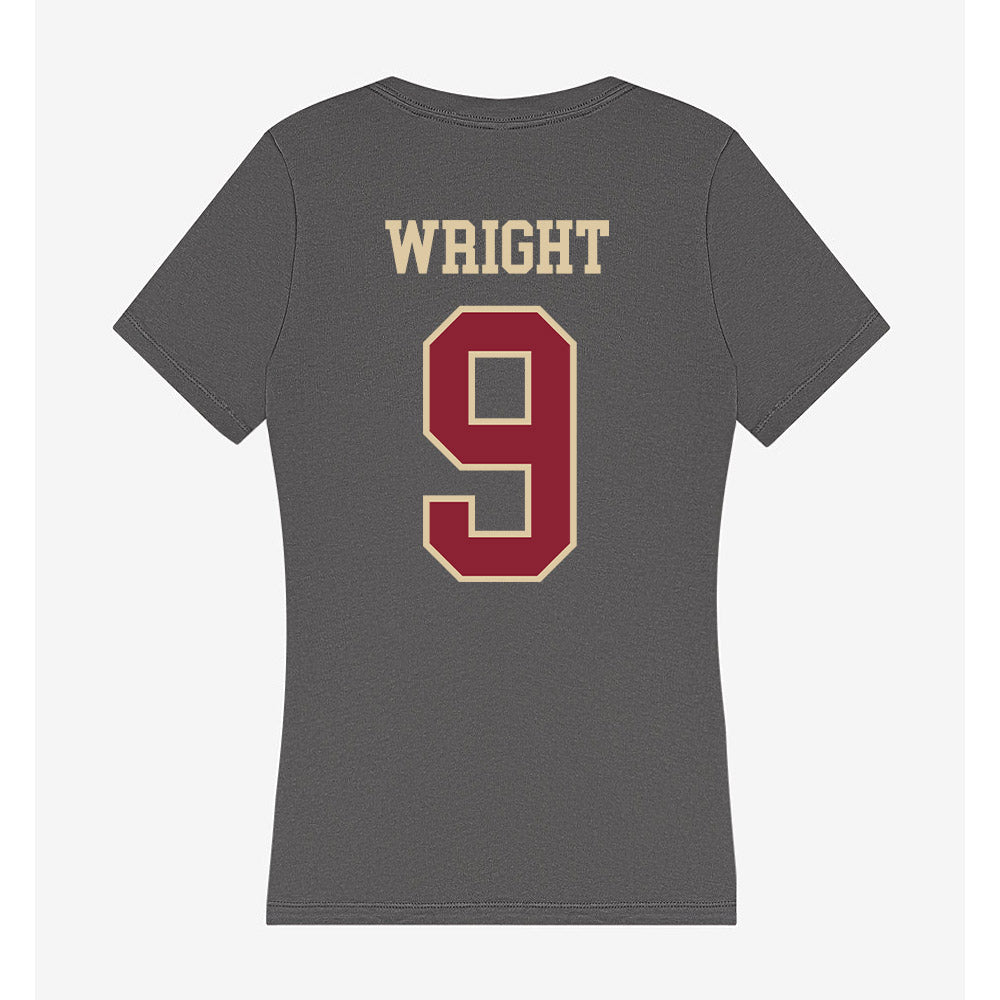 Boston College - NCAA Football : Landon Wright - Women's V-Neck T-Shirt-1