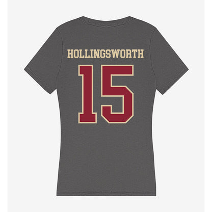 Boston College - NCAA Women's Basketball : Megan Hollingsworth - Women's V-Neck T-Shirt-1