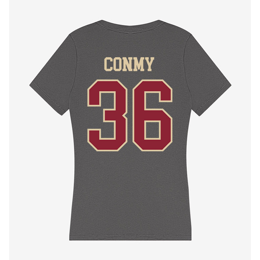 Boston College - NCAA Men's Ice Hockey : Ryan Conmy - Women's V-Neck T-Shirt-1