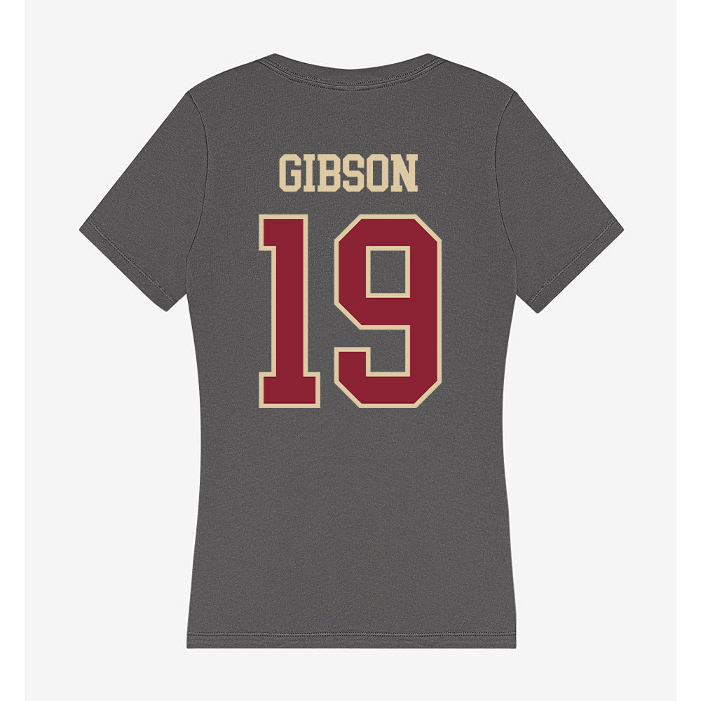 Boston College - NCAA Men's Soccer : Connor Gibson - Women's V-Neck T-Shirt-1