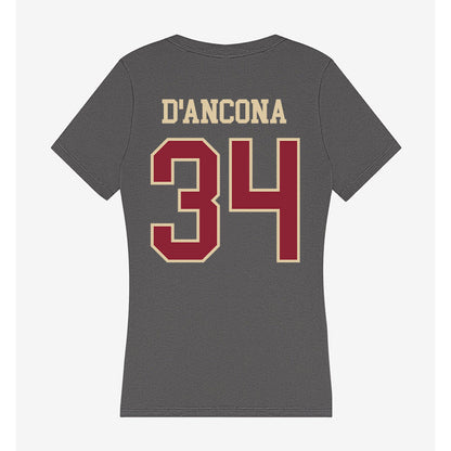 Boston College - NCAA Baseball : Luke D'Ancona - Women's V-Neck T-Shirt-1