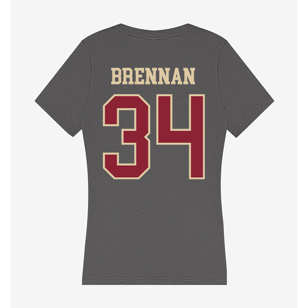 Boston College - NCAA Football : Duke Brennan - Women's V-Neck T-Shirt-1