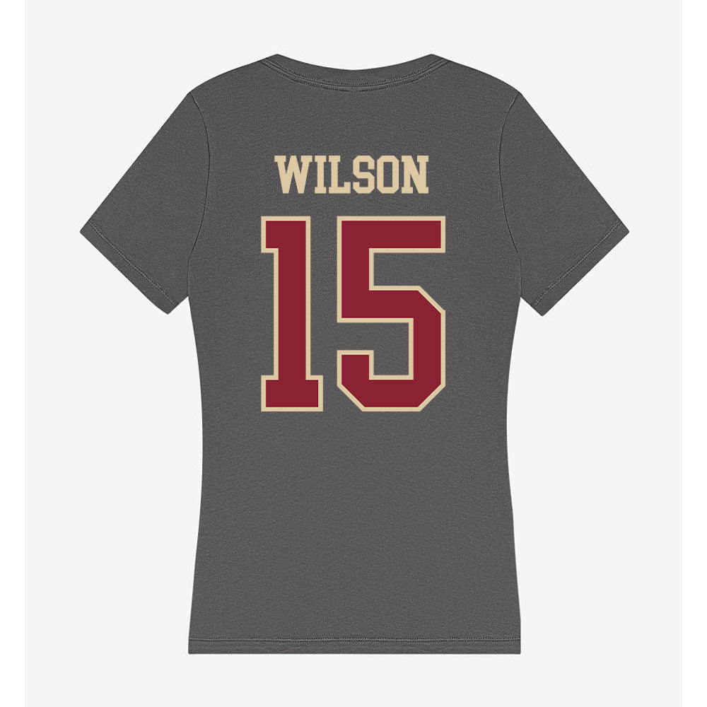 Boston College - NCAA Football : Grayson Wilson - Women's V-Neck T-Shirt-1