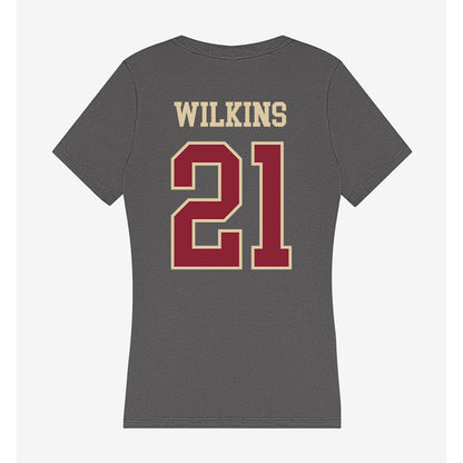 Boston College - NCAA Football : VJ Wilkins - Women's V-Neck T-Shirt-1