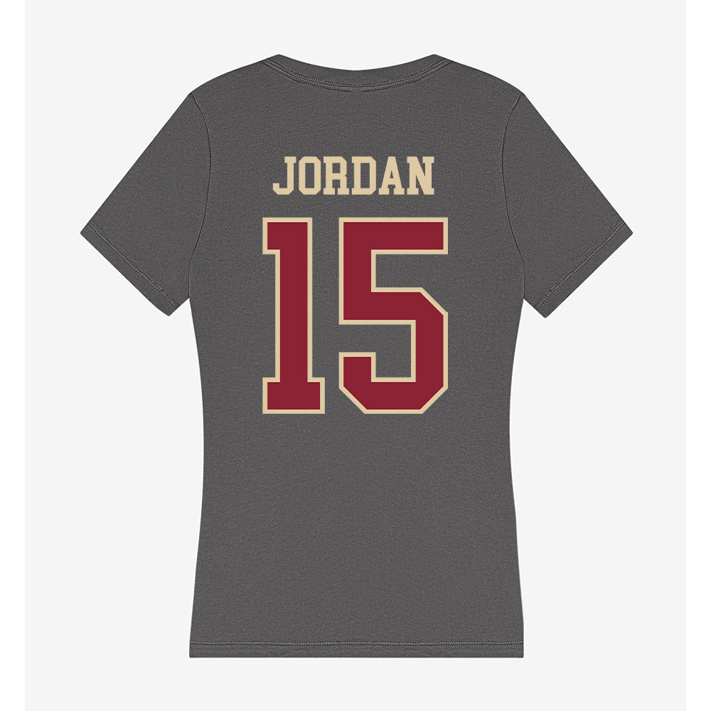 Boston College - NCAA Football : Chandler Jordan - Women's V-Neck T-Shirt-1