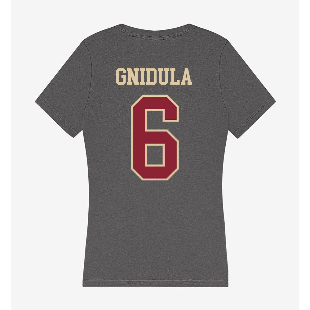 Boston College - NCAA Women's Soccer : Annie Gnidula - Women's V-Neck T-Shirt-1