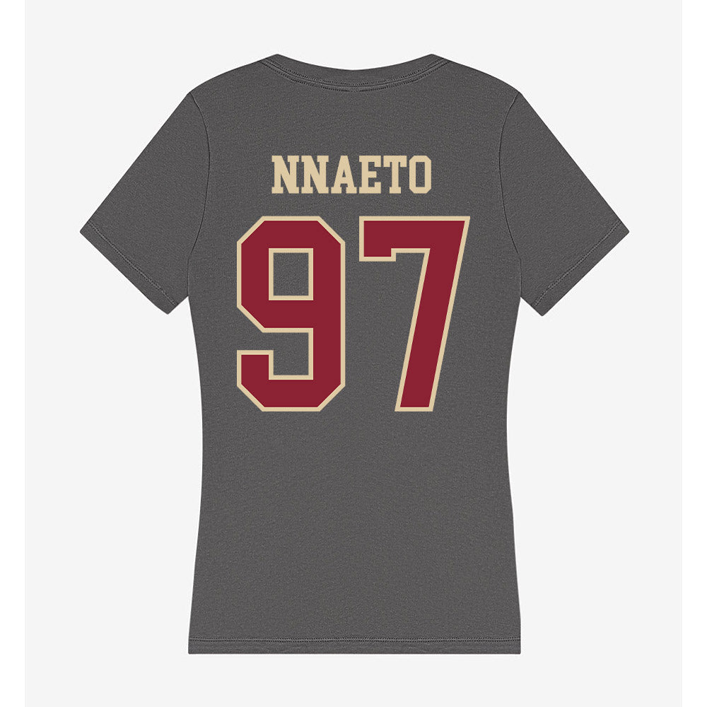 Boston College - NCAA Football : Chuck Nnaeto - Women's V-Neck T-Shirt-1