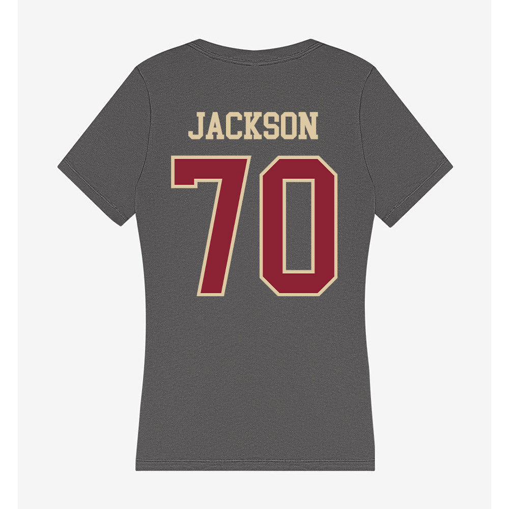Boston College - NCAA Football : Reggie Jackson - Women's V-Neck T-Shirt-1