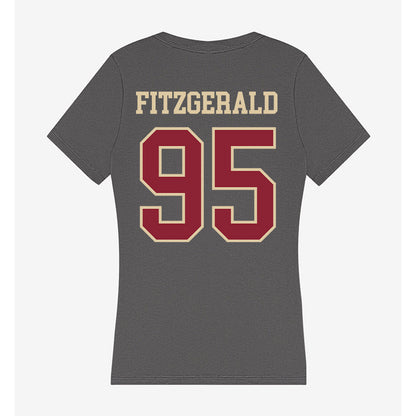 Boston College - NCAA Football : Mac Fitzgerald - Women's V-Neck T-Shirt-1