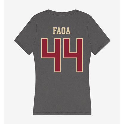 Boston College - NCAA Football : Palaie Faoa - Women's V-Neck T-Shirt-1
