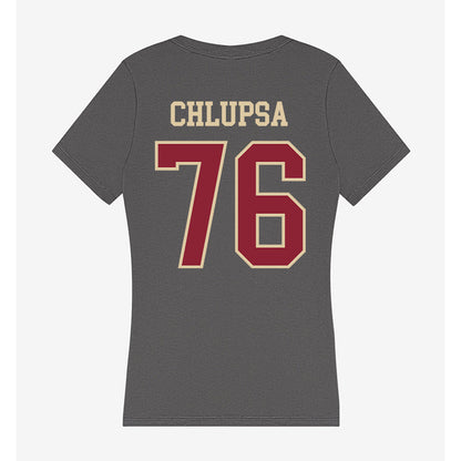 Boston College - NCAA Football : Tanner Chlupsa - Women's V-Neck T-Shirt-1