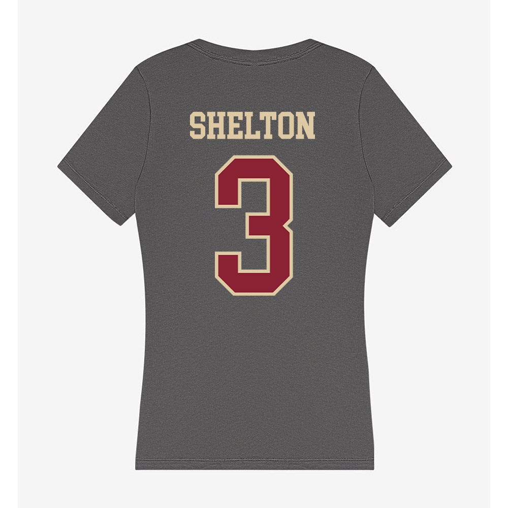 Boston College - NCAA Men's Basketball : Ernest Shelton - Women's V-Neck T-Shirt-1