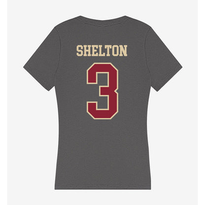 Boston College - NCAA Men's Basketball : Ernest Shelton - Women's V-Neck T-Shirt-1