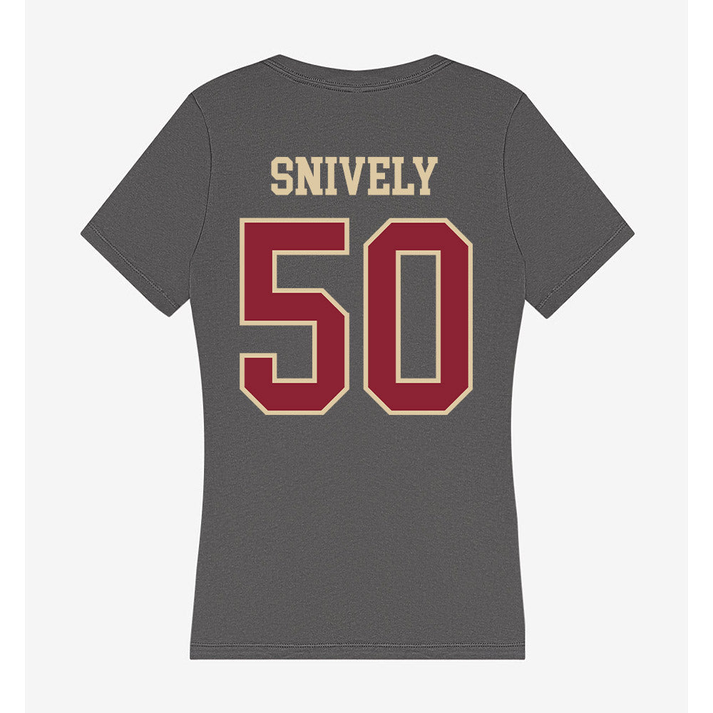 Boston College - NCAA Football : Owen Snively - Women's V-Neck T-Shirt-1