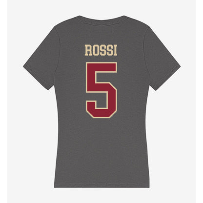 Boston College - NCAA Softball : Alyx Rossi - Women's V-Neck T-Shirt-1