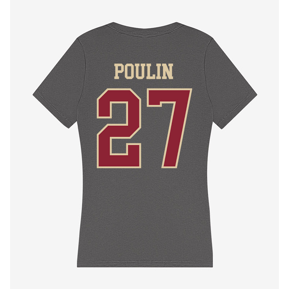 Boston College - NCAA Women's Soccer : Lydia Poulin - Women's V-Neck T-Shirt-1