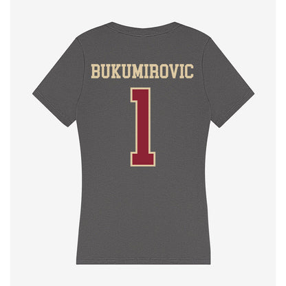 Boston College - NCAA Men's Basketball : Andrija Bukumirovic - Women's V-Neck T-Shirt-1