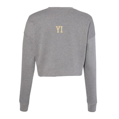 Boston College - NCAA Women's Rowing : Grace Yi - Women's Cropped Crew Fleece-1