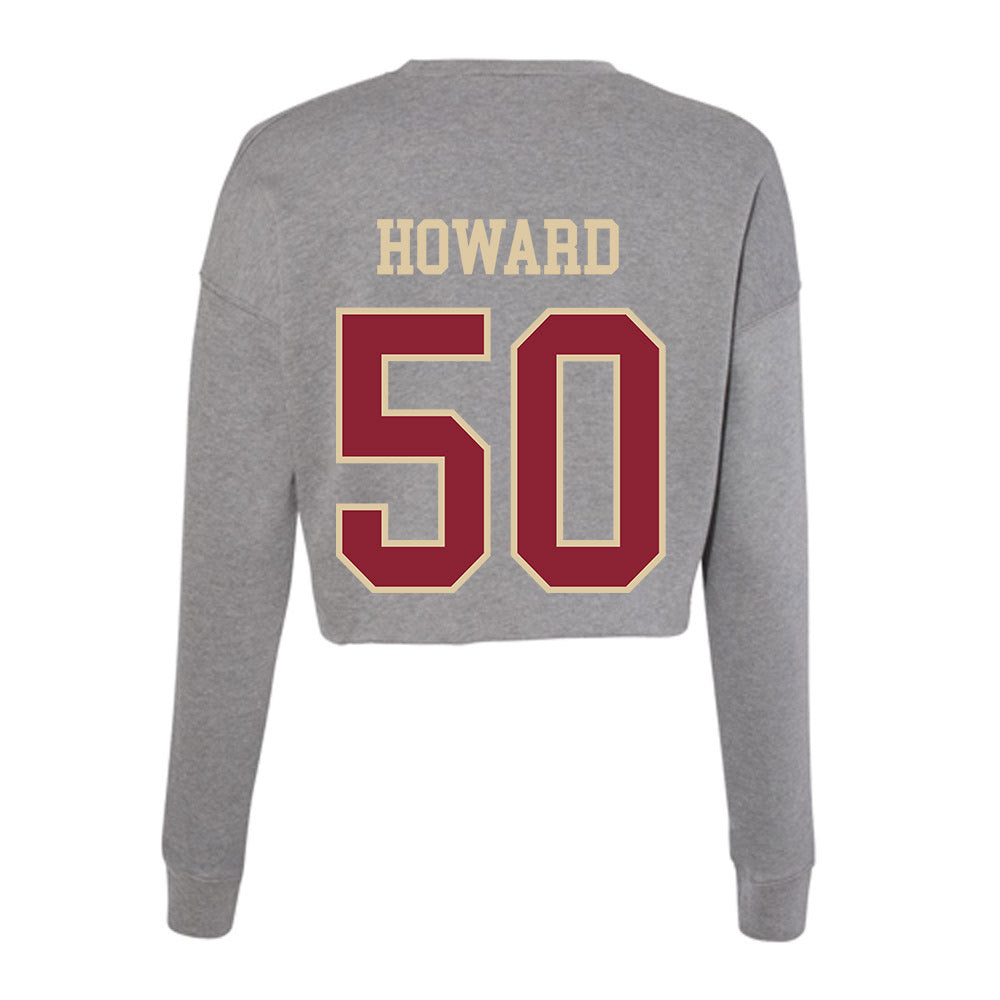 Boston College - NCAA Football : Sean Howard - Women's Cropped Crew Fleece-1