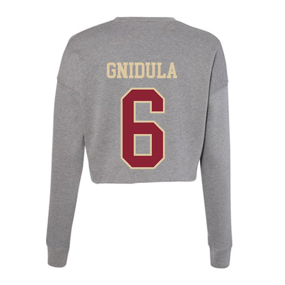 Boston College - NCAA Women's Soccer : Anie Gnidula - Women's Cropped Crew Fleece-1