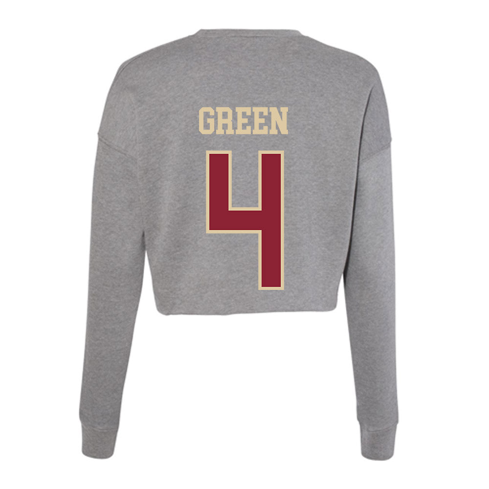 Boston College - NCAA Football : Javarius Green - Women's Cropped Crew Fleece-1
