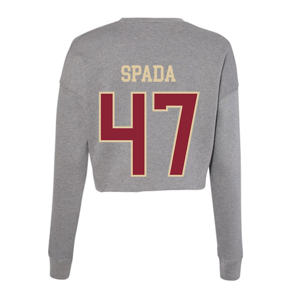 Boston College - NCAA Baseball : Matthew Spada - Women's Cropped Crew Fleece-1