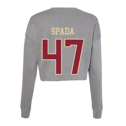 Boston College - NCAA Baseball : Matthew Spada - Women's Cropped Crew Fleece-1