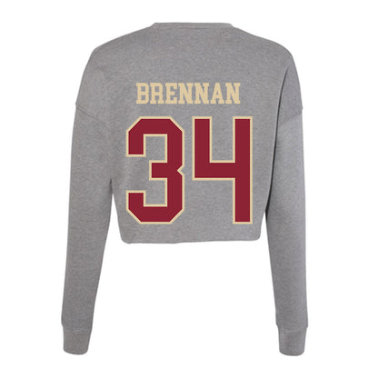 Boston College - NCAA Football : Duke Brennan - Women's Cropped Crew Fleece-1