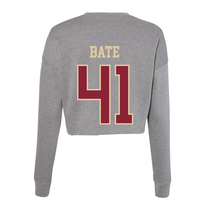 Boston College - NCAA Football : Favor Bate - Women's Cropped Crew Fleece-1