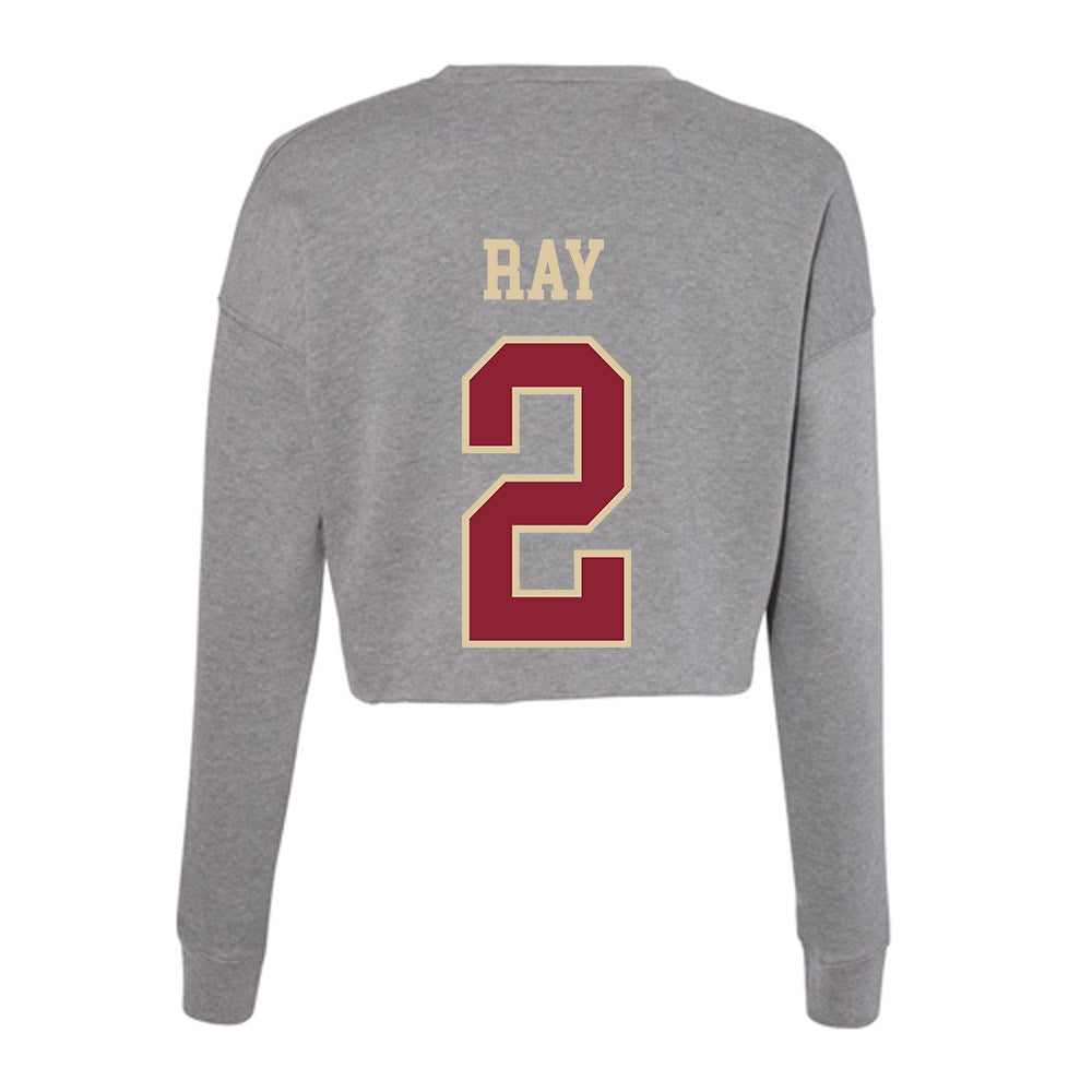 Boston College - NCAA Football : Nolan Ray - Women's Cropped Crew Fleece-1