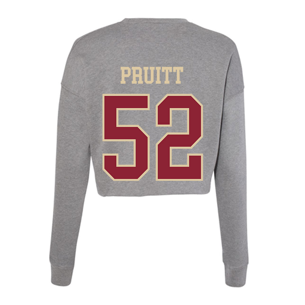 Boston College - NCAA Football : Judah Pruitt - Women's Cropped Crew Fleece-1